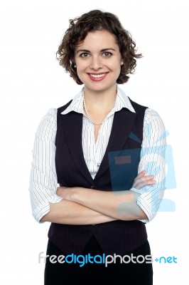 Confident Young Female Executive Stock Photo