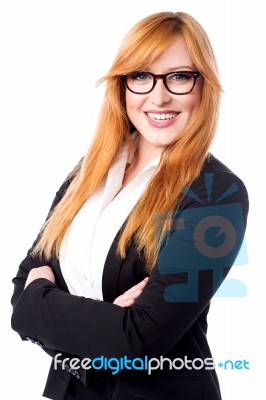 Confident Young Female Executive Stock Photo