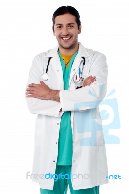 Confident Young Male Doctor Stock Photo