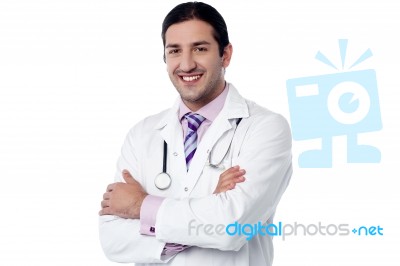 Confident Young Male Doctor Stock Photo