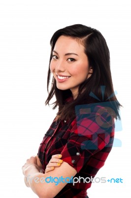 Confident Young Pretty Girl Stock Photo