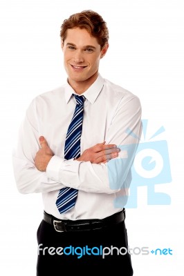 Confident Young Smiling Businessman Stock Photo