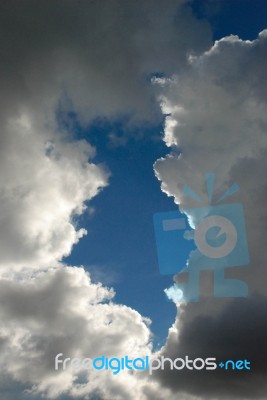 Conflicting Clouds Stock Photo