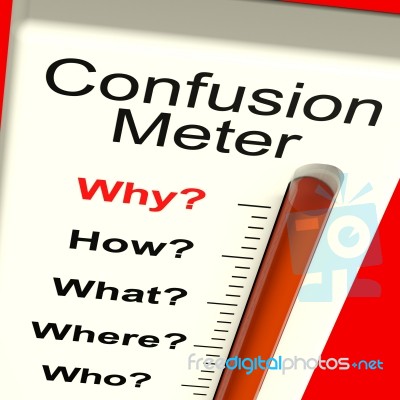 Confusion Meter Stock Image