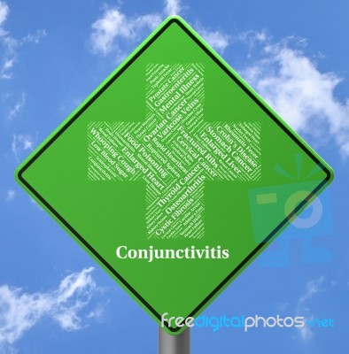 Conjunctivitis Sign Represents Poor Health And Afflictions Stock Image