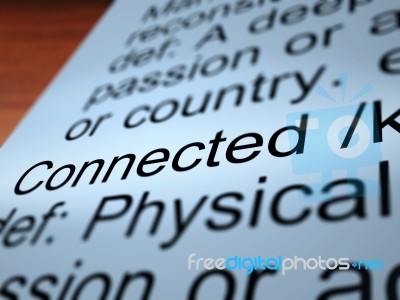 Connected Word Stock Photo