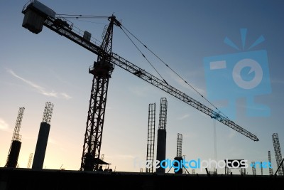 Construction Crane Stock Photo