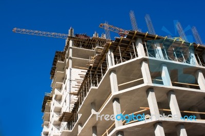 Construction Of A Multistory Building Stock Photo