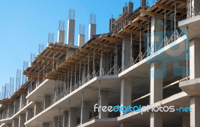 Construction Of A Multistory Building Stock Photo