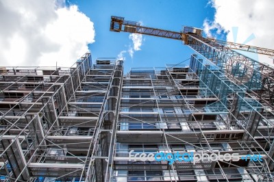 Construction Of A New Multi-storey Building Stock Photo