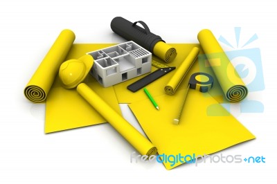 Construction Plan Stock Image