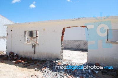 Construction Site Of A Residential Area Stock Photo