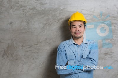 Construction Technician Stock Photo