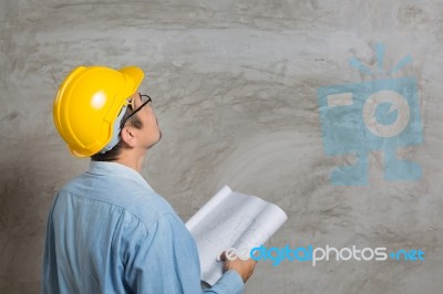 Construction Technician Stock Photo