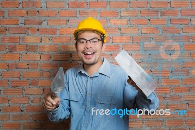 Construction Technician Stock Photo