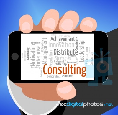 Consulting Word Means Take Counsel And Consultation Stock Image