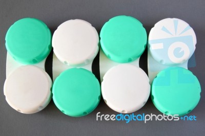 Contact Lens Container  Stock Photo