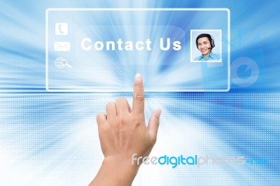 Contact Us Stock Photo