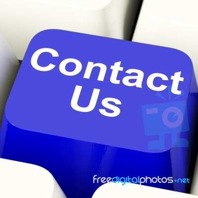 Contact Us Computer Key Stock Image