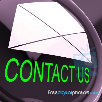 Contact Us Envelope Means Feedback And Discussing Stock Image