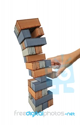 Container Removing Game Stock Image