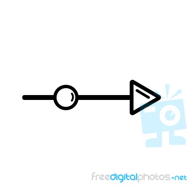 Continue From Point Symbol Icon  Illustration On Whi Stock Image