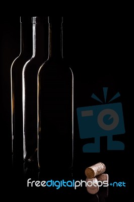 Contours Of Vine Bottles Stock Photo