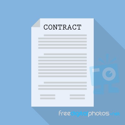 Contract Document Paper Stock Image