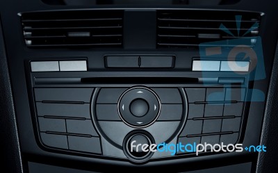 Control Buttons In Modern Car Stock Photo