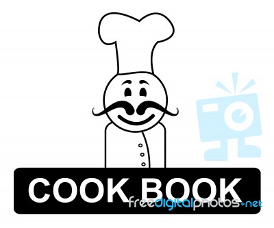 Cook Book Chef Represents Cooking In Kitchen And Chefs Stock Image