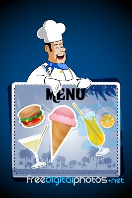 Cook With Menu Card Stock Image