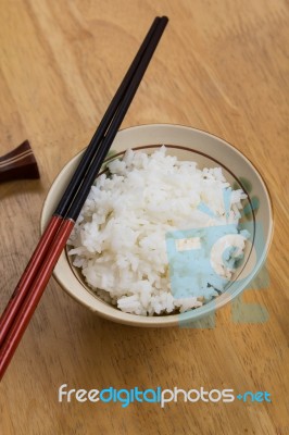 Cooked Rice Stock Photo