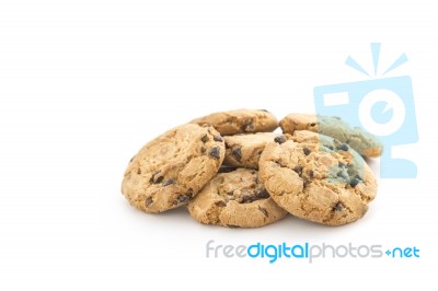 Cookies On White Stock Photo