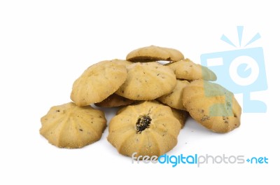 Cookies On White Background Stock Photo