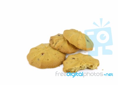 Cookies On White Background Stock Photo