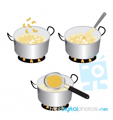 Cooking Macaroni Stock Image