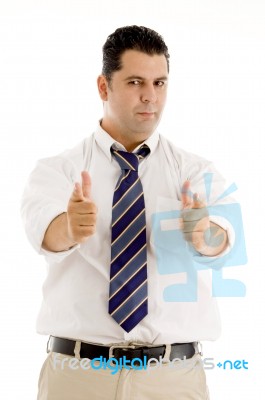 Cool Businessman Posing Stock Photo