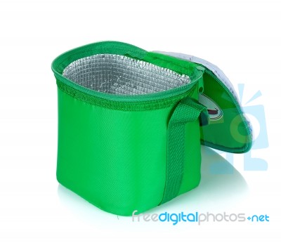 Cooler Bag Isolated On The White Background Stock Photo