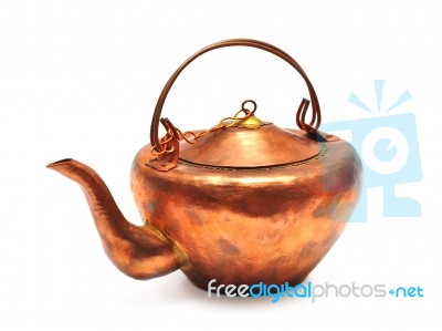 Copper Kettle Stock Photo