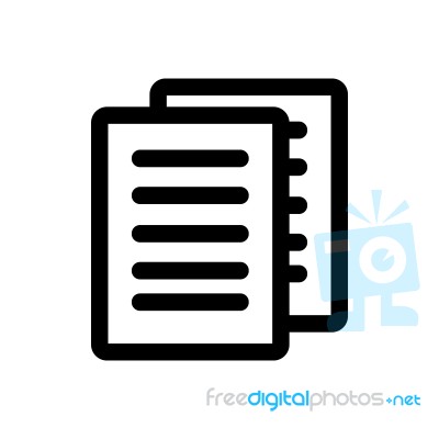 Copy File Symbol Icon  Illustration On White Backgro Stock Image