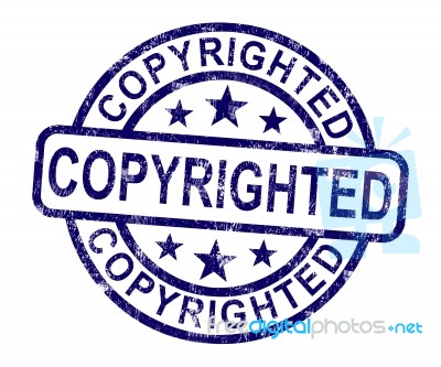 Copyrighted Stamp Stock Image