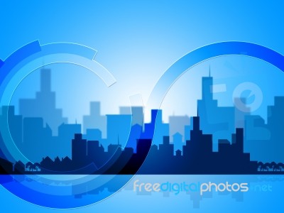 Copyspace Background Means Backdrop Buildings And Blank Stock Image