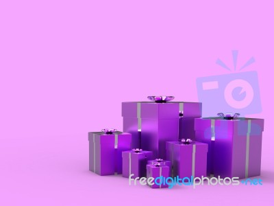 Copyspace Birthday Indicates Gift Box And Blank Stock Image