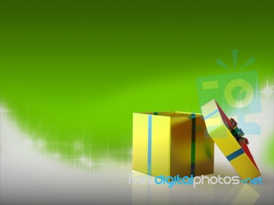 Copyspace Celebrate Indicates Gift Box And Cheerful Stock Image