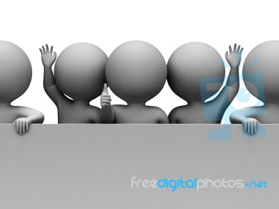 Copyspace Characters Indicates Placard Message And Illustration Stock Image