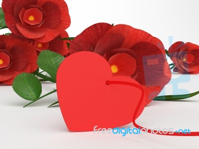 Copyspace Heart Indicates Valentine Day And Blank Stock Image