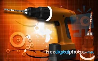 Cordless Drill Stock Photo