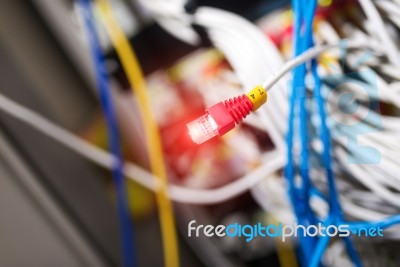 Core Switch Technology In Network Room Place Stock Photo