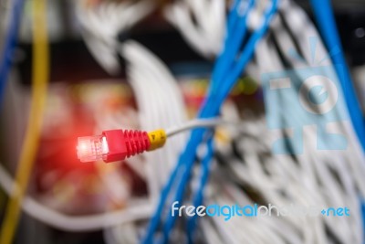 Core Switch Technology In Network Room Place Stock Photo