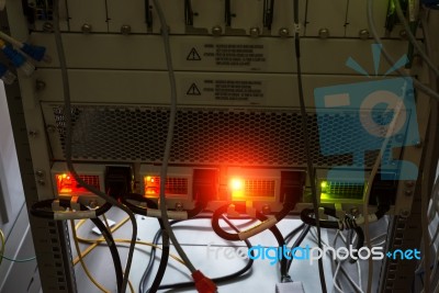 Core Switch Technology In Network Room Place Stock Photo